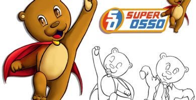ozzy the superbear character design and logo