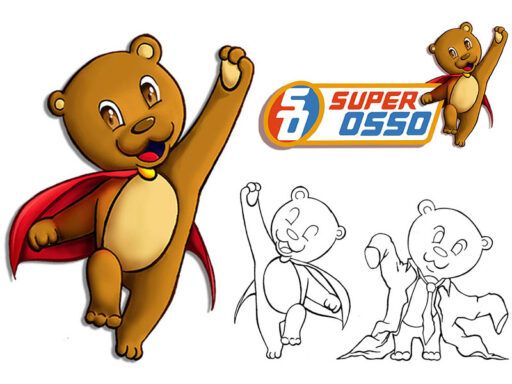 ozzy the superbear character design and logo